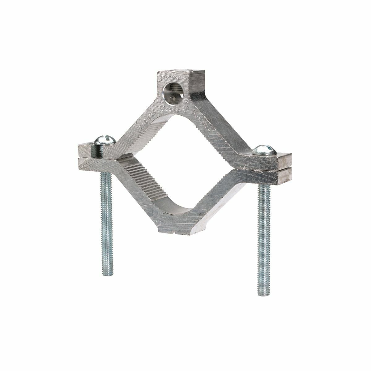 GC18A GC-A Dual Rated Mechanical Grounding Connector, 1-1/4 to 2 in, 6 AWG to 250 kcmil Conductor, Aluminum Alloy