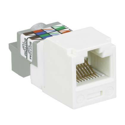 Mini-Com UTP RJ45 Cat 6 TP-Style Jack Module, Red