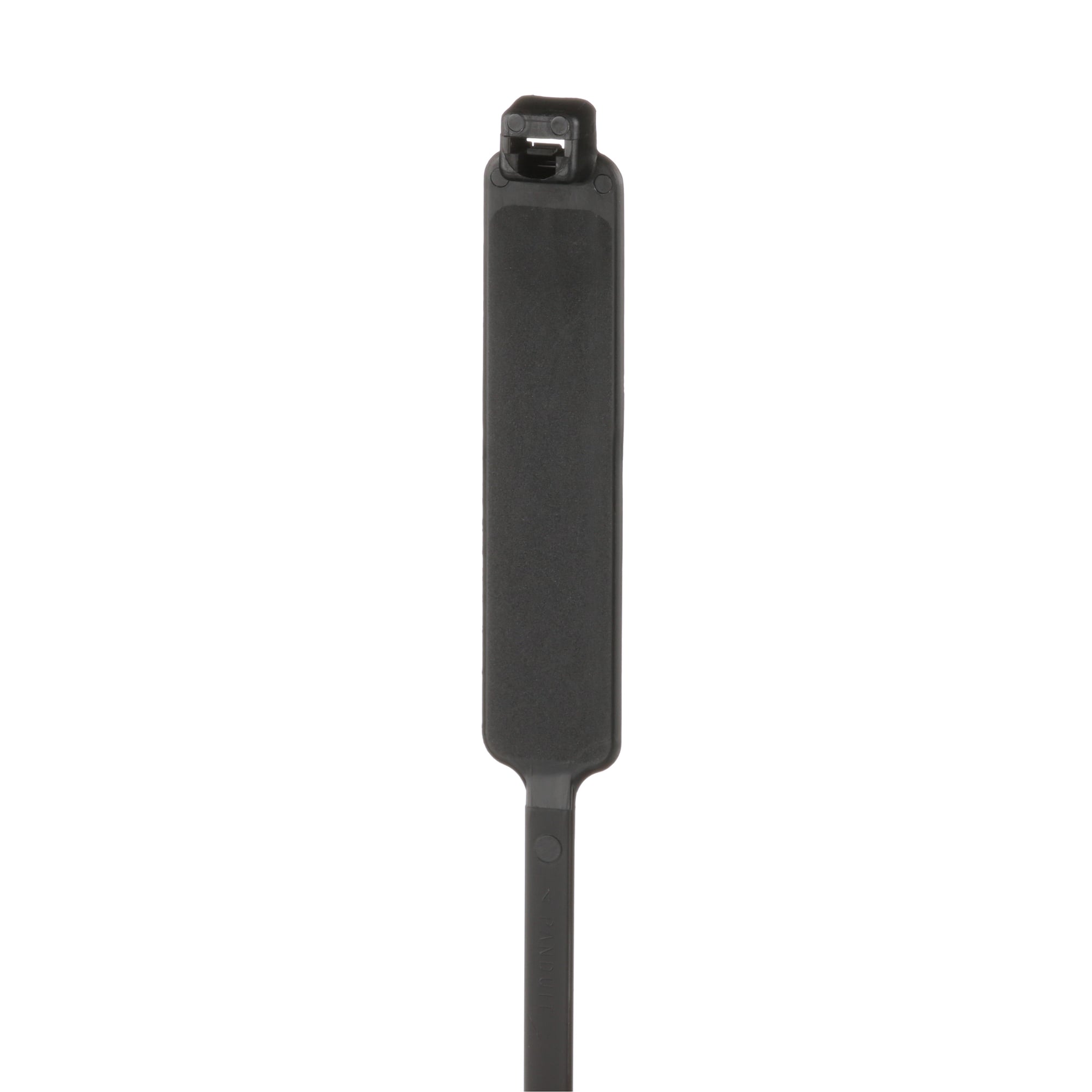 PLM4S-D0 Pan-Ty PLM Cross Section Standard Wrap Marker Cable Tie, 14.6 in L x 0.19 in W x 0.05 in THK, Black, Nylon 6.6