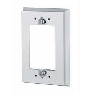 6197-W Combination Shallow Wall Box Adapter, For Use With Decora GFCI Device, Plastic, White