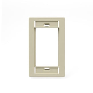 41290-SMI QuickPort Multimedia Outlet System Wallplate, Flush Mount, Ivory