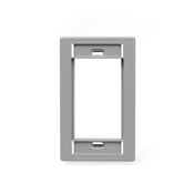 41290-SMG QuickPort Multimedia Outlet System Wallplate, Flush Mount, Gray