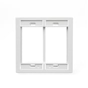 41290-DMW QuickPort Multimedia Outlet System Wallplate, 2 Gangs, 4.56 in W, ABS, Surface Mount