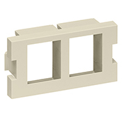 41291-2QI QuickPort Duplex ST Fiber Adapter, 2 Ports, 1 Gang, Snap-Fit Mount, Ivory