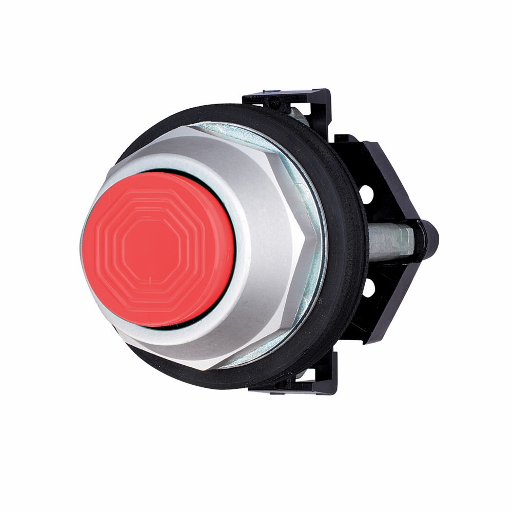 HT8ABRB Oil/Watertight Non-Illuminated Pushbutton, 30.5 mm, 1NC Contact, Red
