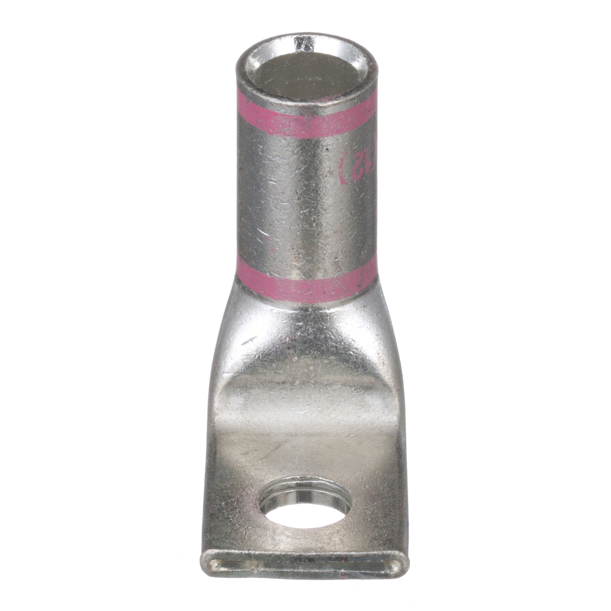 LCA1/0-56F-X Pan-Lug LCA 1-Hole Compression Connector Lug With Inspection Window, 1/0 AWG Stranded Copper Conductor, Die Code: P42, 42.491 in Stud, Tin Plated Copper