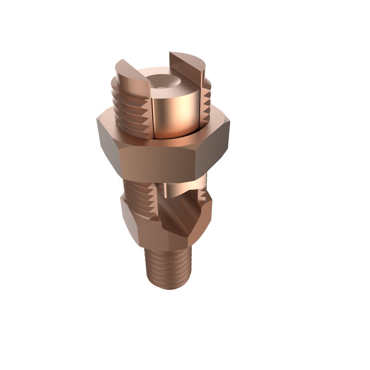 K2C23 Mechanical Grounding Connector, 10 to 1 AWG Conductor, Unplated