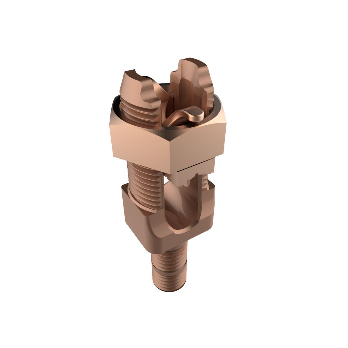 K2C28B1 Mechanical Grounding Connector, 1 to 4/0 AWG Conductor, Copper, Unplated