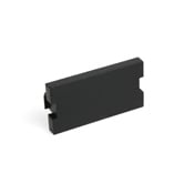 41291-1BE QuickPort 1-Unit High Blank MOS Module Insert, Snap-Fit Mount, Plastic, Black