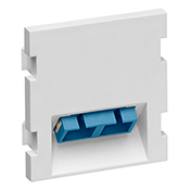 41292-2CW QuickPort 2-Unit High Duplex SC Angled Fiber Adapter MOS Insert, Snap-Fit Mount
