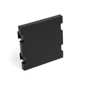 41292-2BE QuickPort 2-Unit High Blank MOS Module Insert, Snap-Fit Mount, Plastic, Black