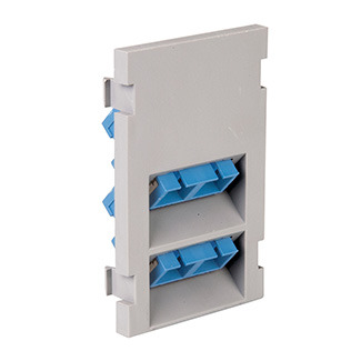 41293-4CG QuickPort 3-Unit High Duplex SC Angled Fiber Adapter MOS Insert, Snap-Fit Mount