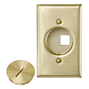 41652 Blank x Blank Round Jack Assembly, Brass, 1 to 2 Ports Capacity, 1 Gangs