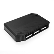 41296-MME Surface Mount Box, 6 Ports, Surface Mount, ABS, Black