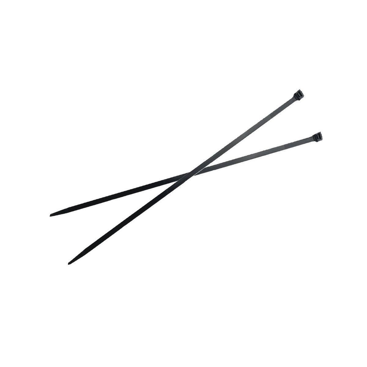 CT40200C0 Type CT Intermediate Standard Cable Tie, 8-1/2 in L x 0.15 in W, Nylon 6.6, UV Black