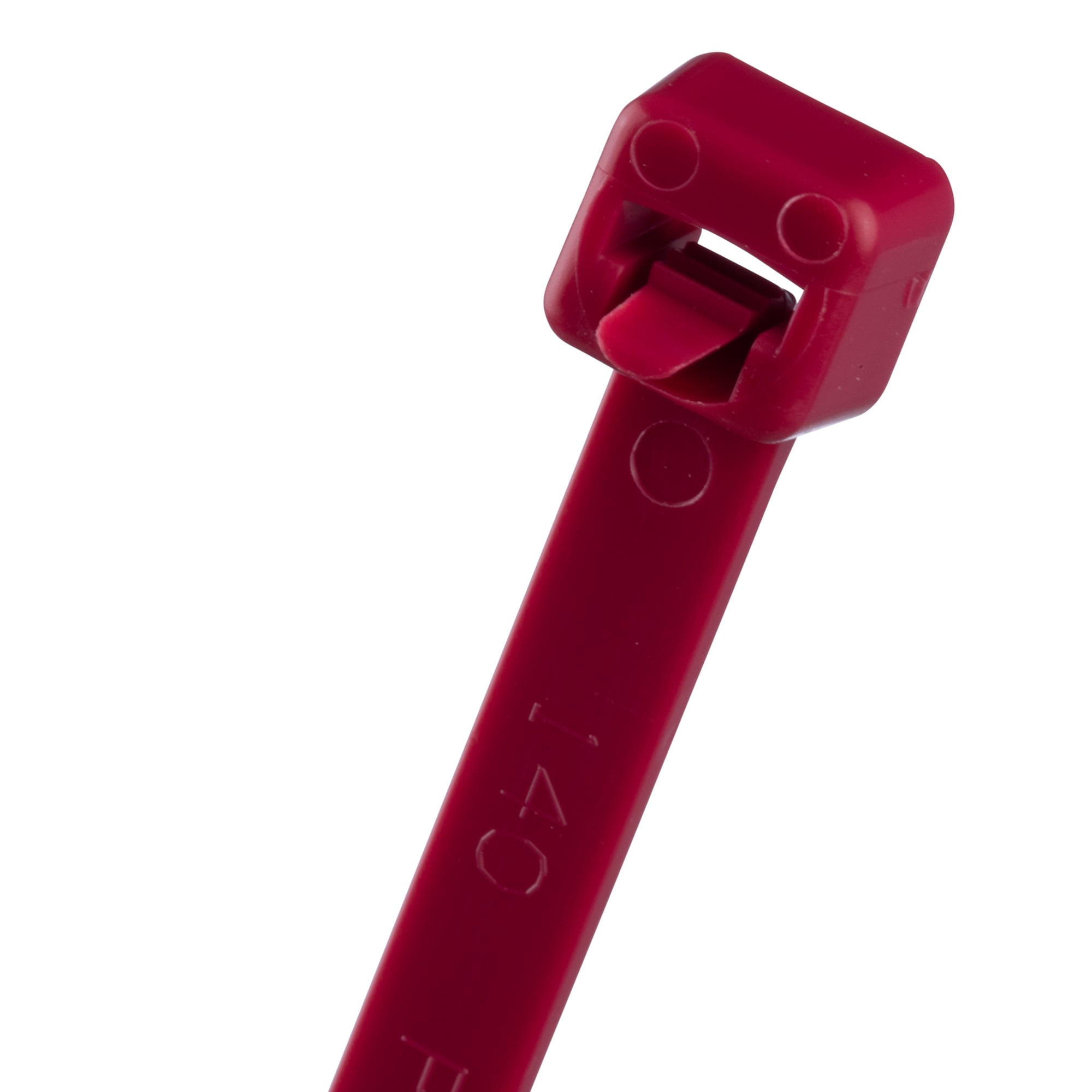 PRT2S-M2 Pan-Ty PRT Standard Cross Section Cable Tie, 7.4 in L x 0.19 in W x 0.05 in THK, Nylon 6.6, Red