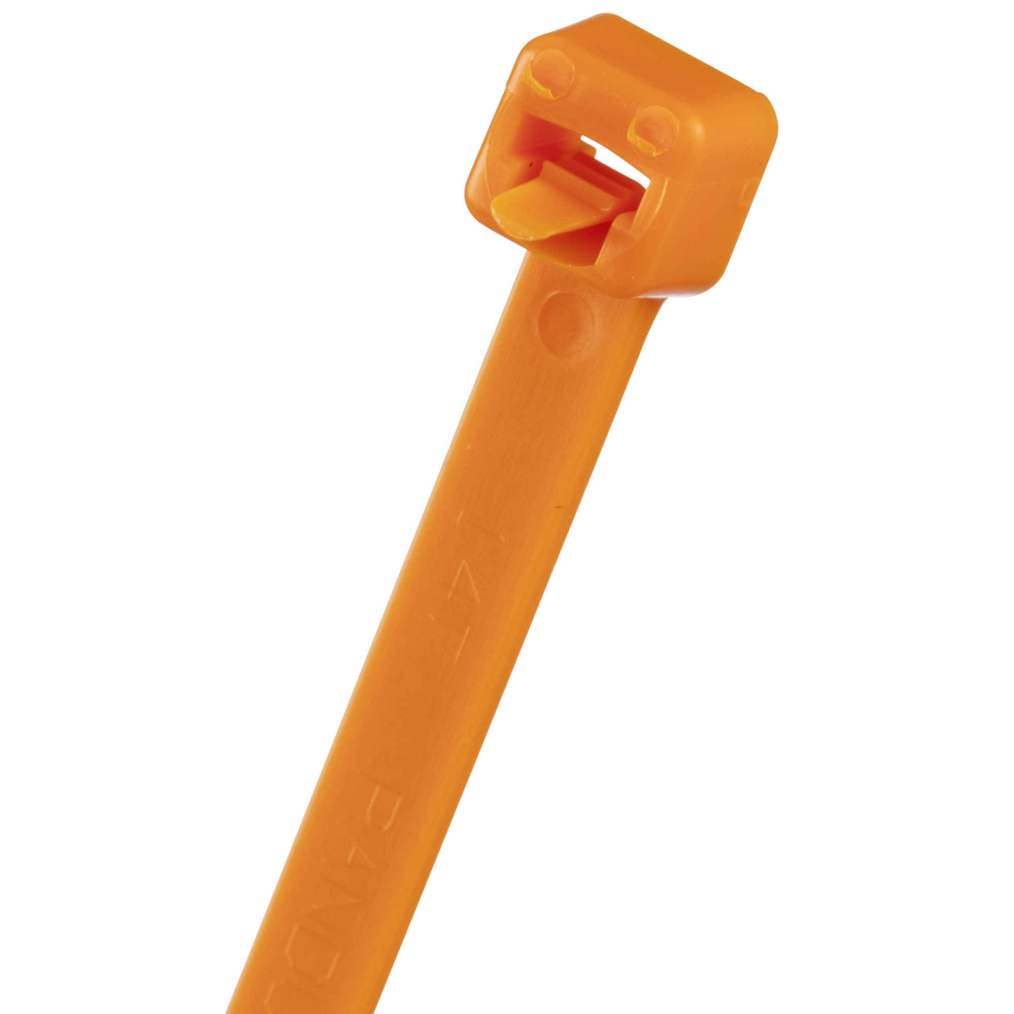 Pan-Ty PRT2S-M3 Releasable Cable Tie, Orange, PA6.6, 7.4"L, 50lb, PK1000