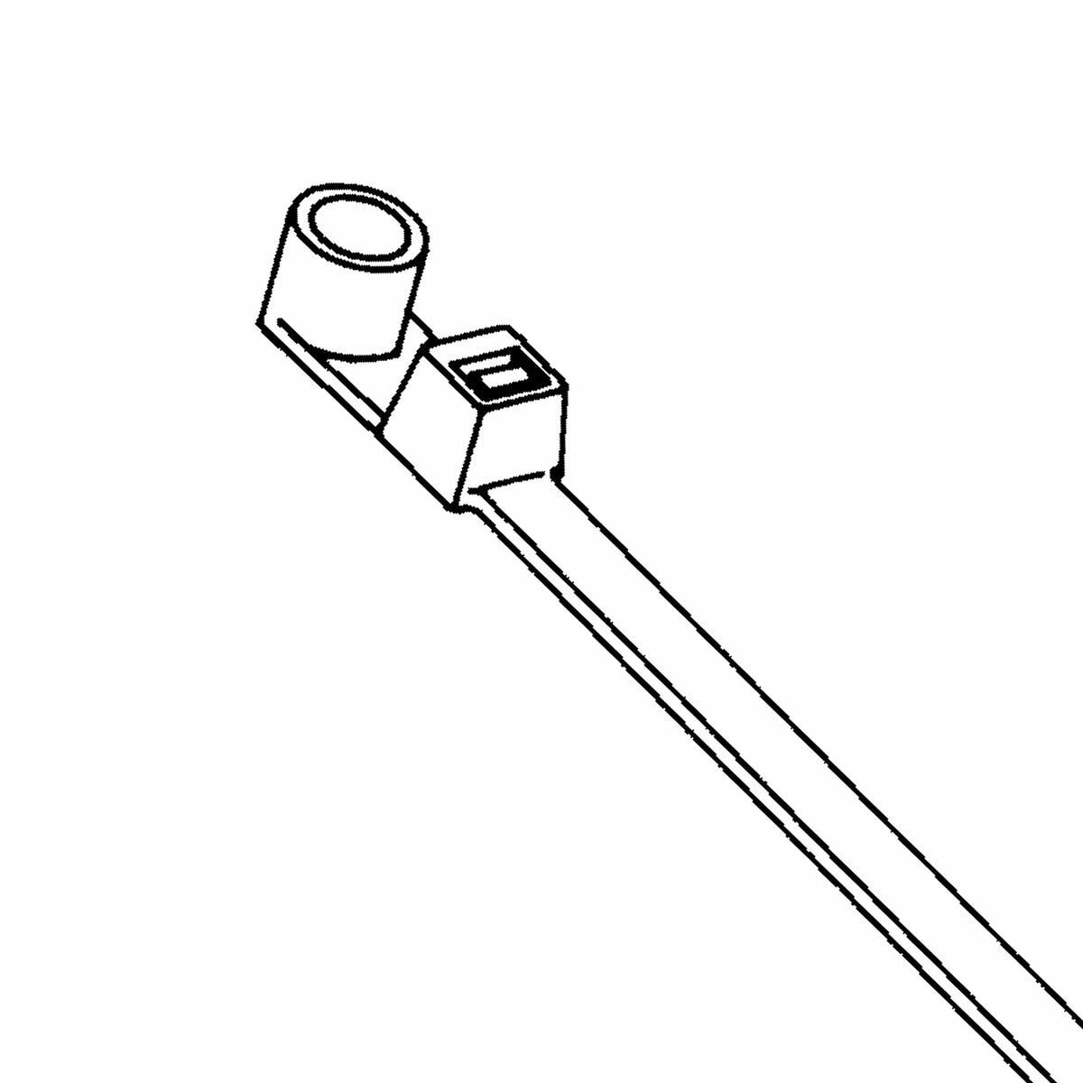 CT50175MH10C Type CT Standard Cable Tie, 8-1/2 in L x 0.18 in W, Nylon 6.6, Natural