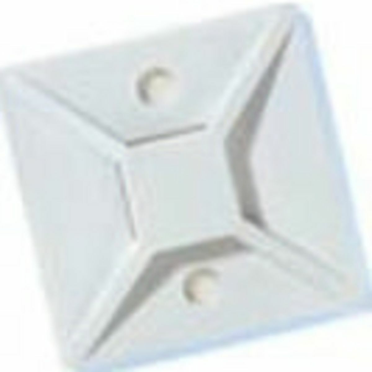 CTB075RA4C 1-Outlet Cable Tie Mounting Base, Rubber Adhesive Mount, 0.14 in W Tie, Nylon 6.6, Natural