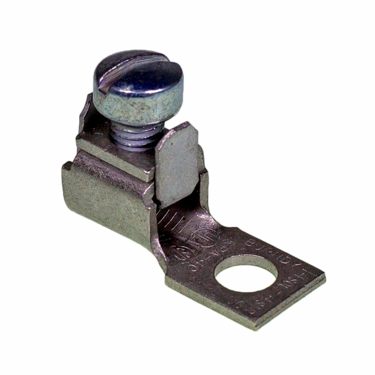 KPA4C Mechanical Bolted Lug and Terminal, 14 to 4 AWG Stranded Solid Copper Conductor, 1/4 in Stud, 1 Bolt Hole, Copper