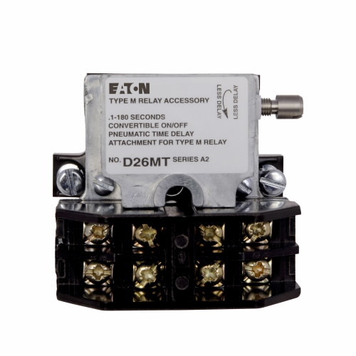 D26MTE Pneumatic Timer Attachment, 0.1 to 180 s Timing Range, ON Delay, For Use With D26 Series Zero to Four-Pole Relay