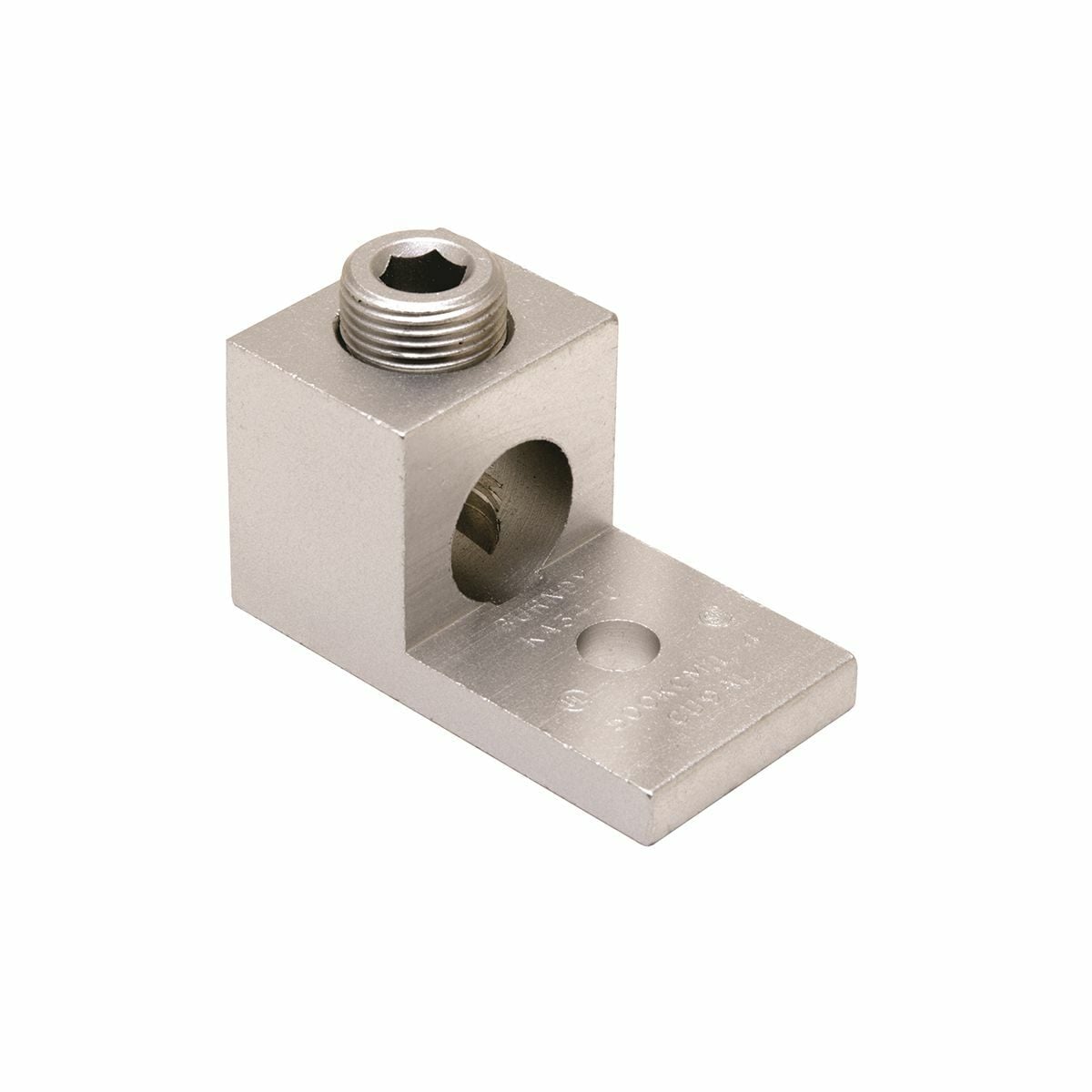 KA30U KA-U Dual Rated Universal Mechanical Bolted Lug and Terminal, 6 AWG to 300 kcmil Aluminum/Stranded Copper Conductor, 1/4 in Stud, 1 Bolt Hole, Aluminum