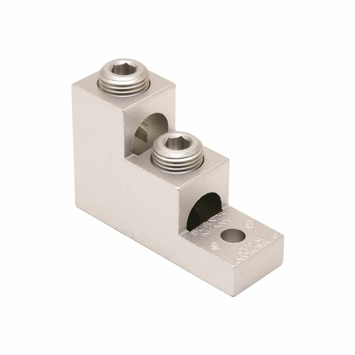 K11A30U K11A-U Dual Rated Universal Mechanical Bolted Lug and Terminal, 6 AWG to 300 kcmil Aluminum/Stranded Copper Conductor, 5/16 in Stud, 2 Bolt Holes, Aluminum
