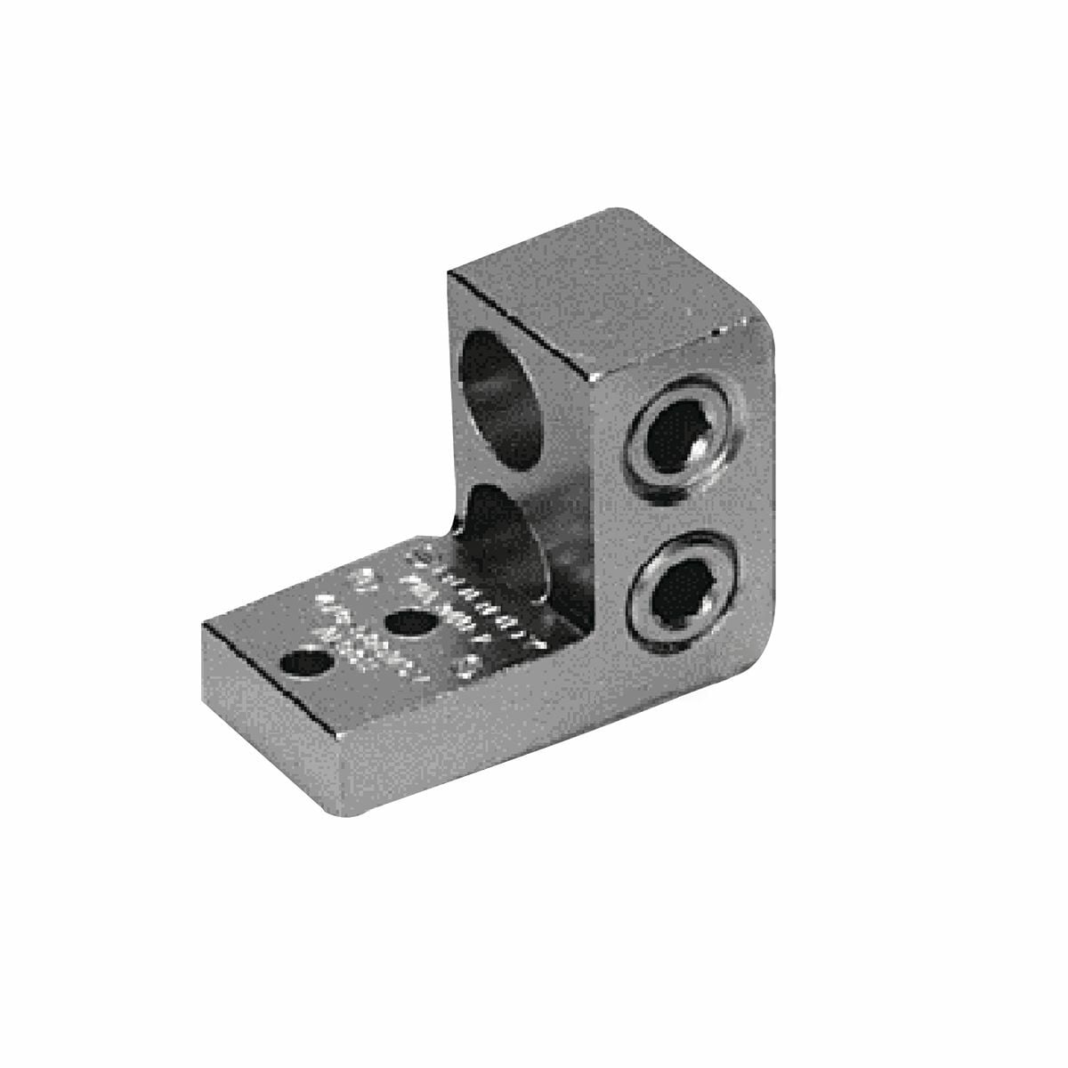 K11A34U2 K11A-U Dual Rated Universal Mechanical Bolted Lug and Terminal, 4/0 AWG to 500 kcmil Aluminum/Stranded Copper Conductor, 1/4 in Stud, 2 Bolt Holes, Aluminum