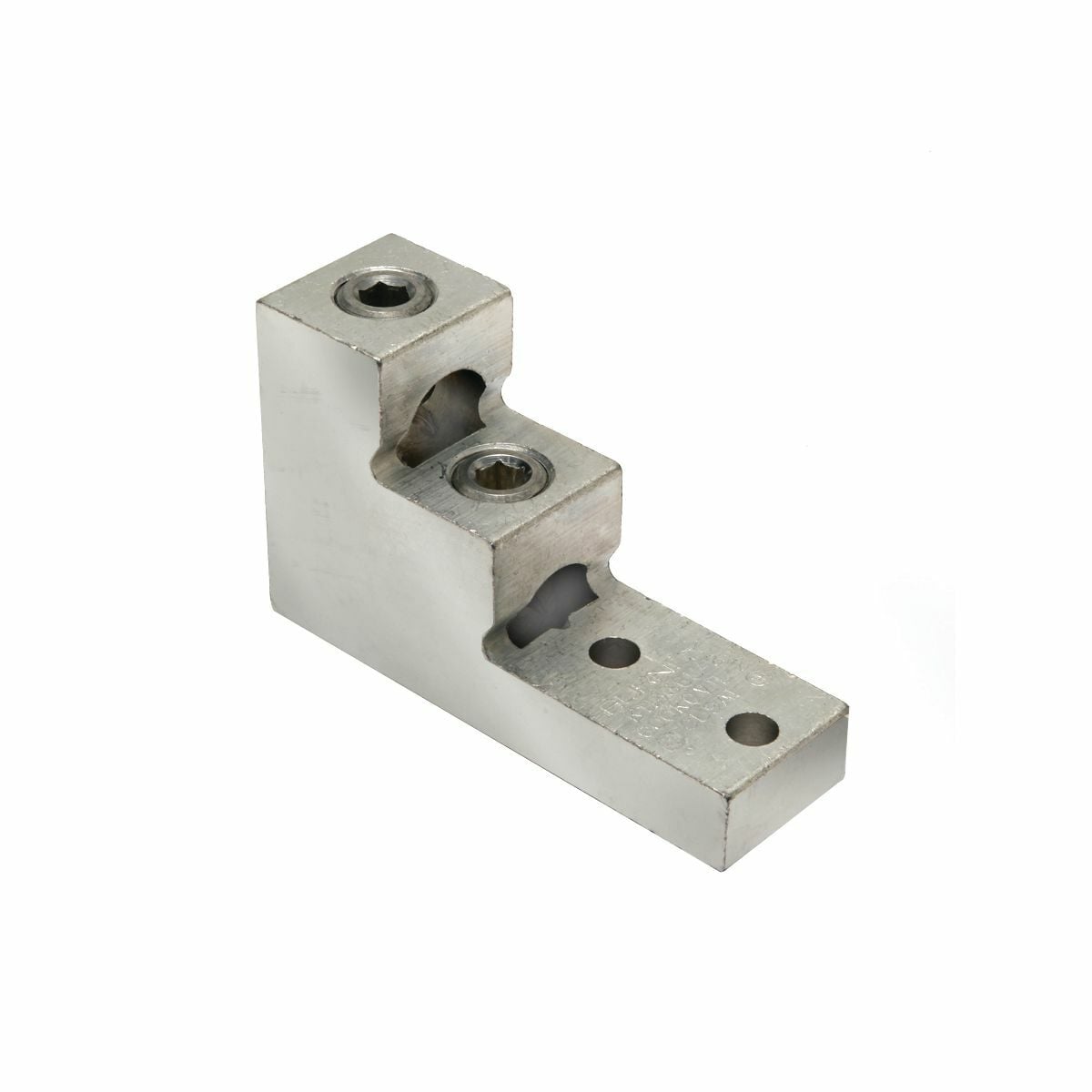 K11A36U2 K11A-U Dual Rated Universal Mechanical Bolted Lug and Terminal, 2 AWG to 600 kcmil Copper/Stranded Aluminum Conductor, 3/8 in Stud, 2 Bolt Holes, Aluminum
