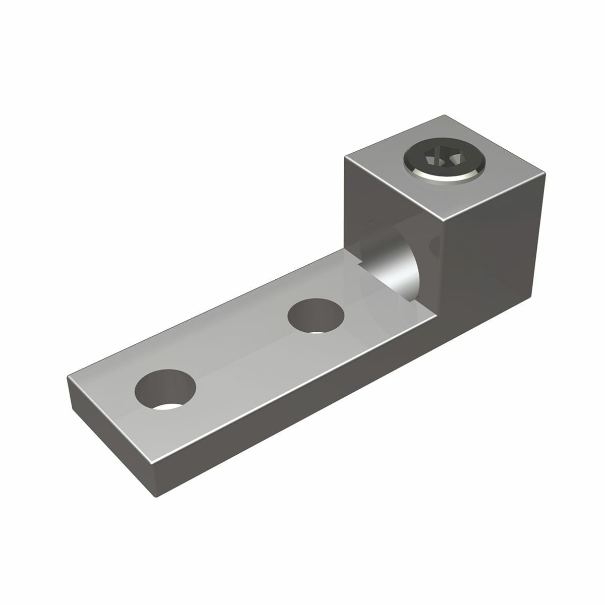 KA36U2N KA-U Dual Rated Universal Mechanical Bolted Lug and Terminal, 2 AWG to 600 kcmil Copper/Stranded Aluminum Conductor, 1/2 in Stud, 2 Bolt Holes, Aluminum
