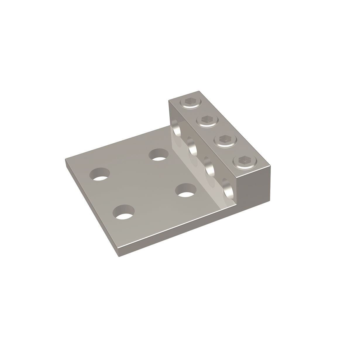 K4A31U4N K4A-U Dual Rated Universal Terminal Lug, 6 AWG to 350 kcmil Aluminum/Stranded Copper Conductor, 1/2 in Stud, 4 Bolt Holes, Aluminum Alloy