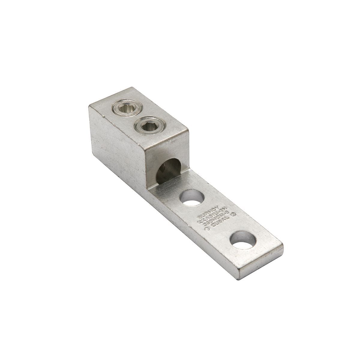 KKA31U2N KKA-U Dual Rated Universal Mechanical Bolted Lug and Terminal, 6 AWG to 350 kcmil Aluminum/Stranded Copper Conductor, 1/2 in Stud, 2 Bolt Holes, Aluminum