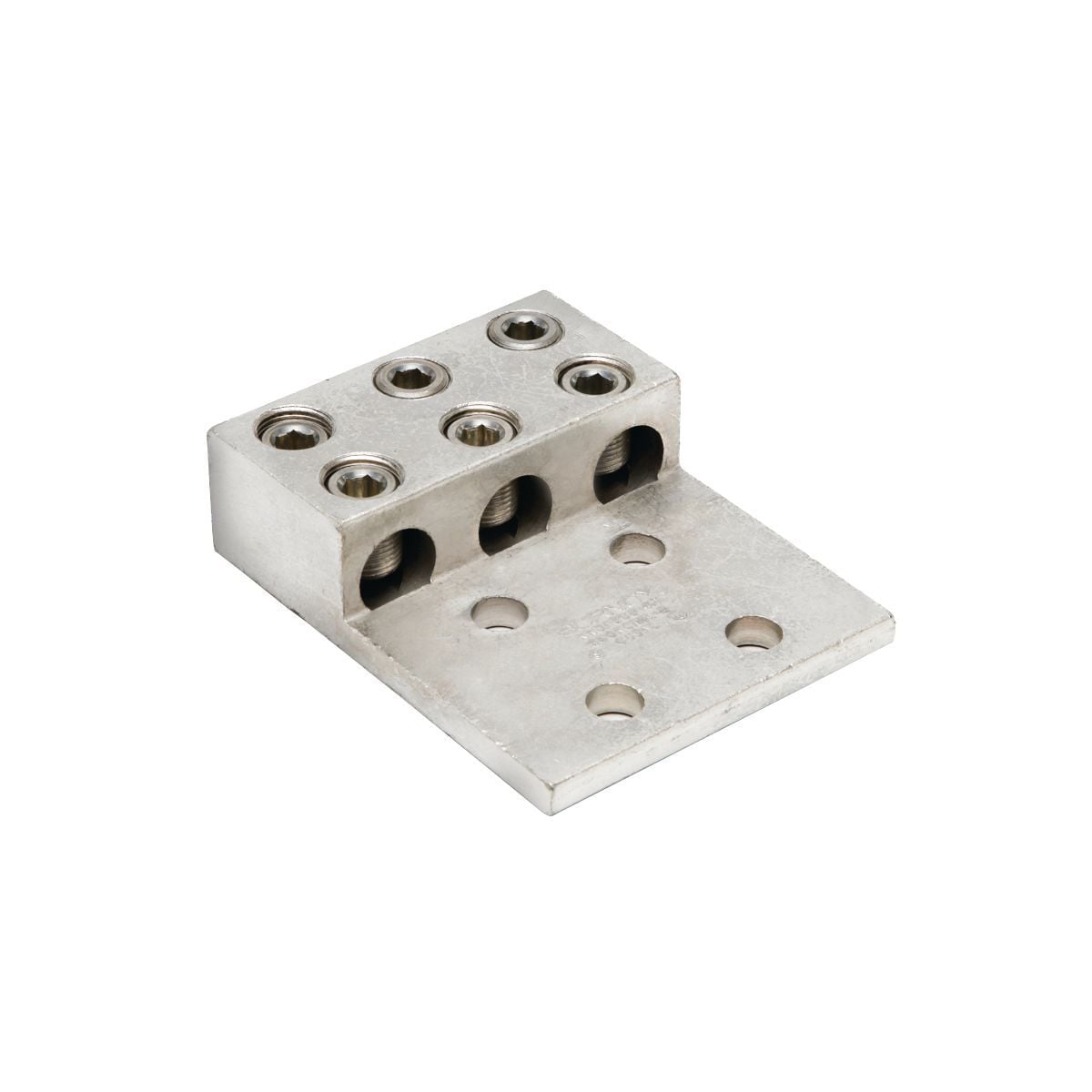 KK3A36U4N KK3A-U Dual Rated Universal Mechanical Bolted Lug and Terminal, 2 AWG to 600 kcmil Copper/Stranded Aluminum Conductor, 1/2 in Stud, 4 Bolt Holes, Aluminum
