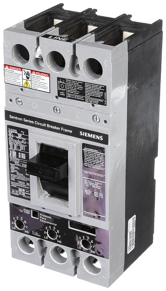 HFD63F250 Sentron Breaker Frame, 600 V AC/500 V DC, 250 A, 3 Poles, Line/Load Lug Terminal