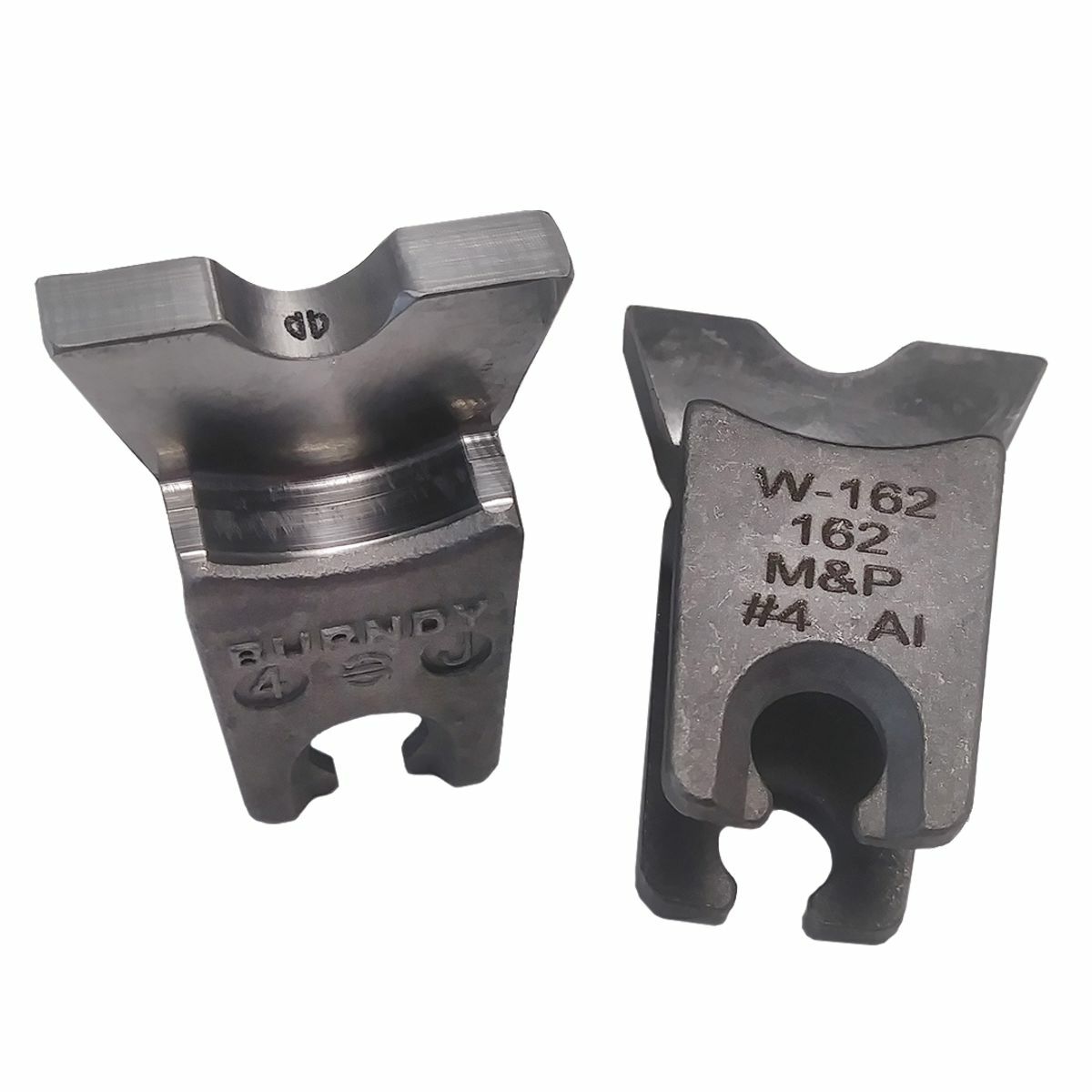 W162 Style W Crimping Die, 4 AWG Aluminum Cable, Stainless Steel