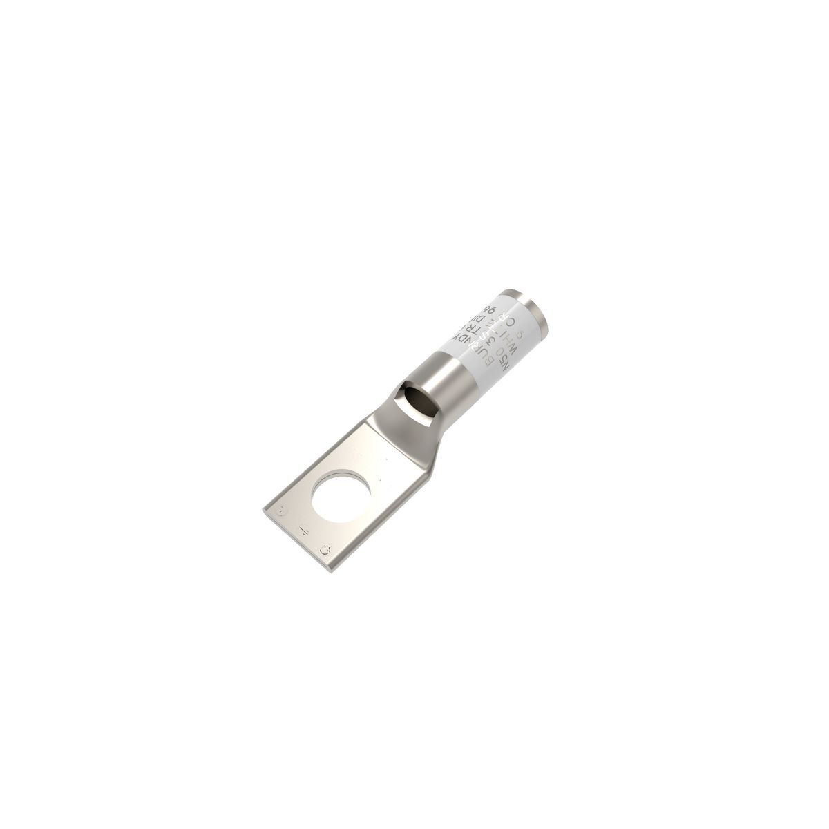 YA3CL YA-L 1-Hole Compression Lug With Inspection Window, 3 AWG Solid/Stranded Copper Conductor, Die Code: 9, 5/16 in Stud, Copper