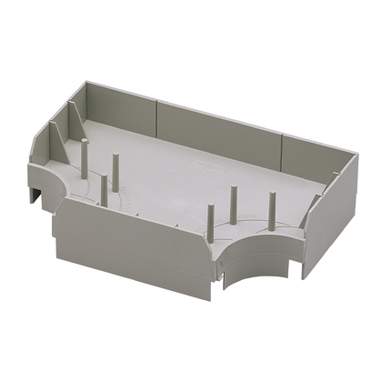 T70TD Pan-Way T-70 Faceplate Tee Fitting Divider, For Use With T-70 Surface Raceway System, PVC, Gray