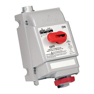 430MF7W 3-Phase Fused Watertight Mechanical Interlock, 480 VAC, 30 A, 3 Poles, 4 Wires