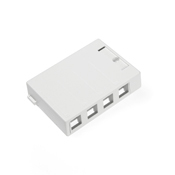 41089-4WP QuickPort 4-Port Outlet Box, Snap-In Module, For Use With Individual QuickPort Snap-In Connector Module, Surface Mount, Plastic