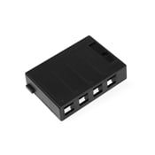 41089-4EP QuickPort 4-Port Outlet Box, Snap-In Module, For Use With Individual QuickPort Snap-In Connector Module, Surface Mount, Plastic