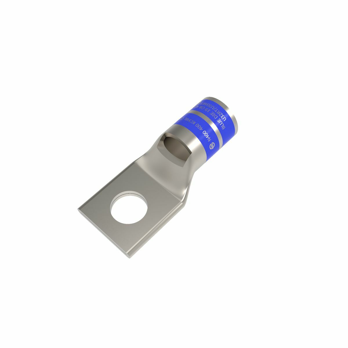 YA32L YA-L 1-Hole Compression Lug With Inspection Window, 400 kcmil Stranded Copper Conductor, Die Code: 19, 5/8 in Stud, Copper