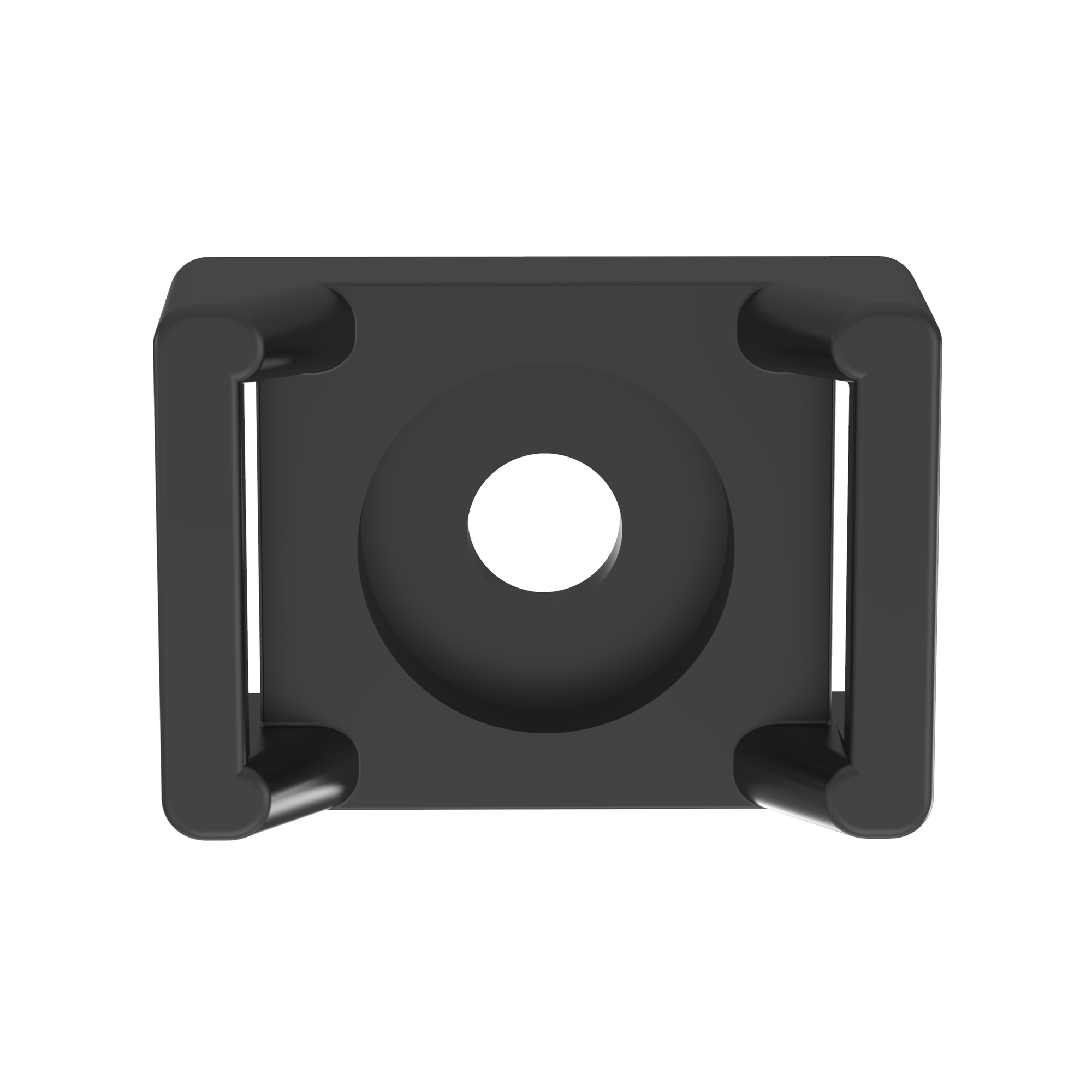 TM3S8-C100 Weather-Resistant Cable Tie Mount, Threaded Mount, 0.3 in W Tie, Polypropylene/Polyamide, Black