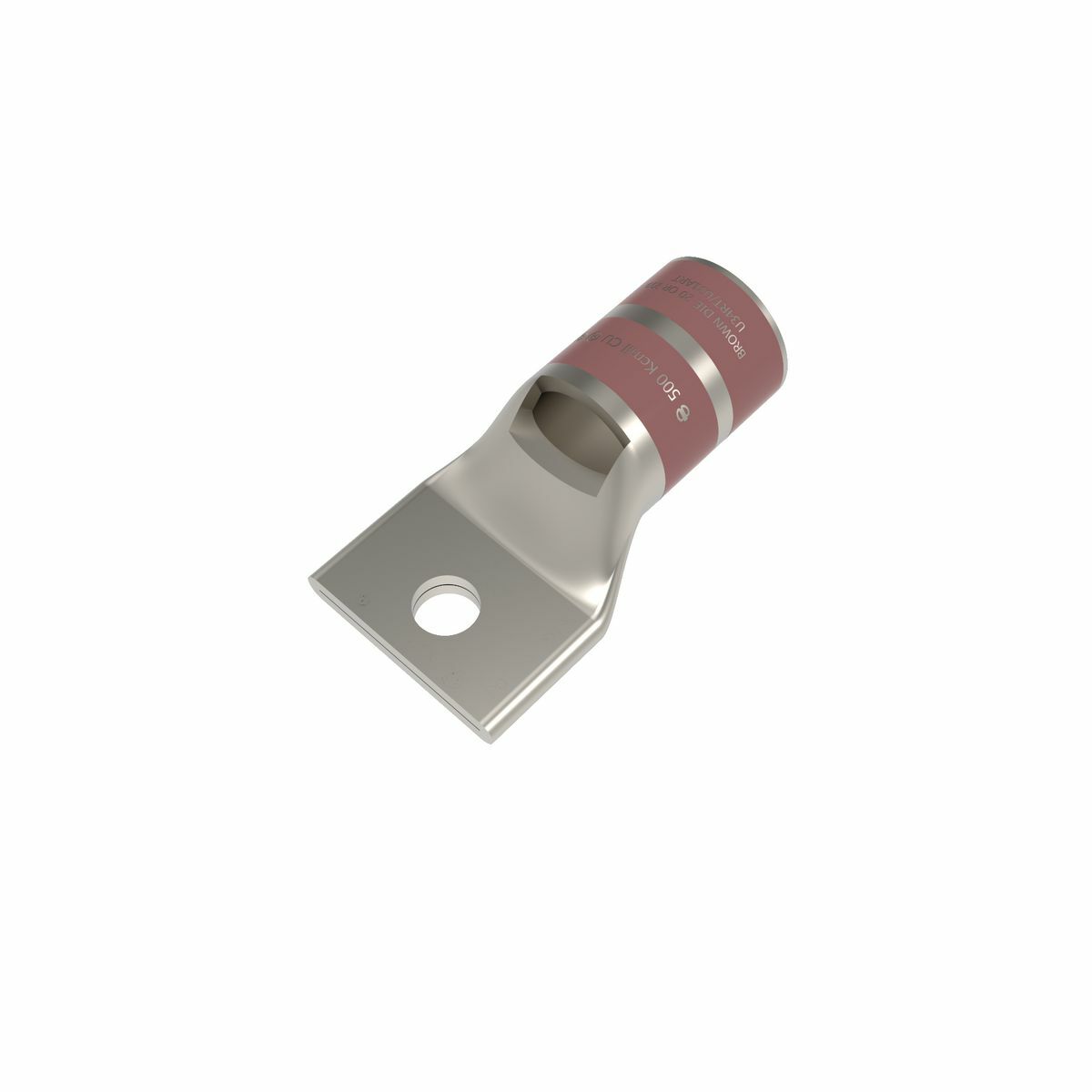 YA34L6 YA-L 1-Hole Compression Lug With Inspection Window, 500 kcmil Stranded Copper Conductor, Die Code: 20/299, 1/2 in Stud, Copper