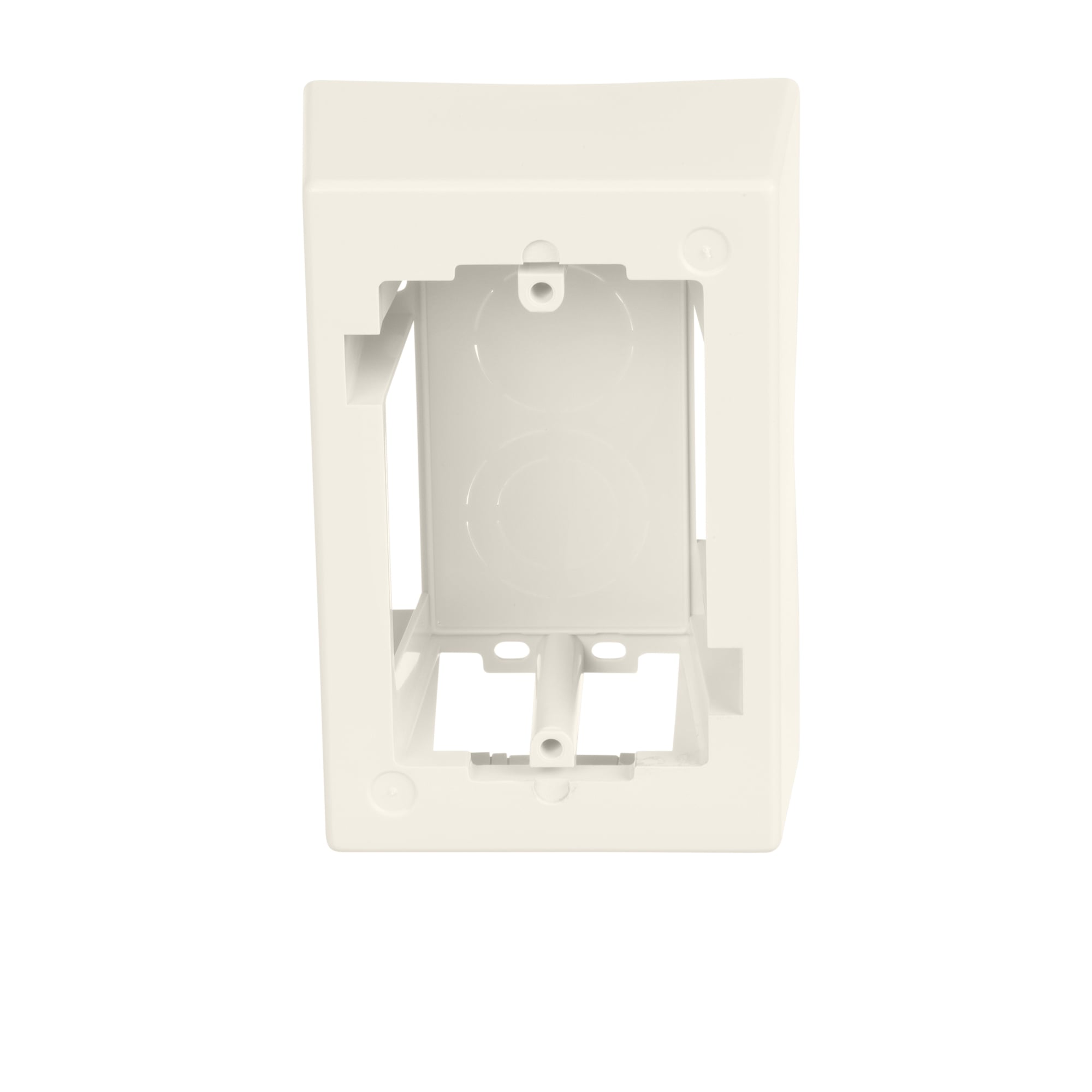 JB1WH-A 1-Gang 1-Piece Low Voltage Outlet Box, 5.09 in L x 3.34 in W x 3/4 in H, ABS, White