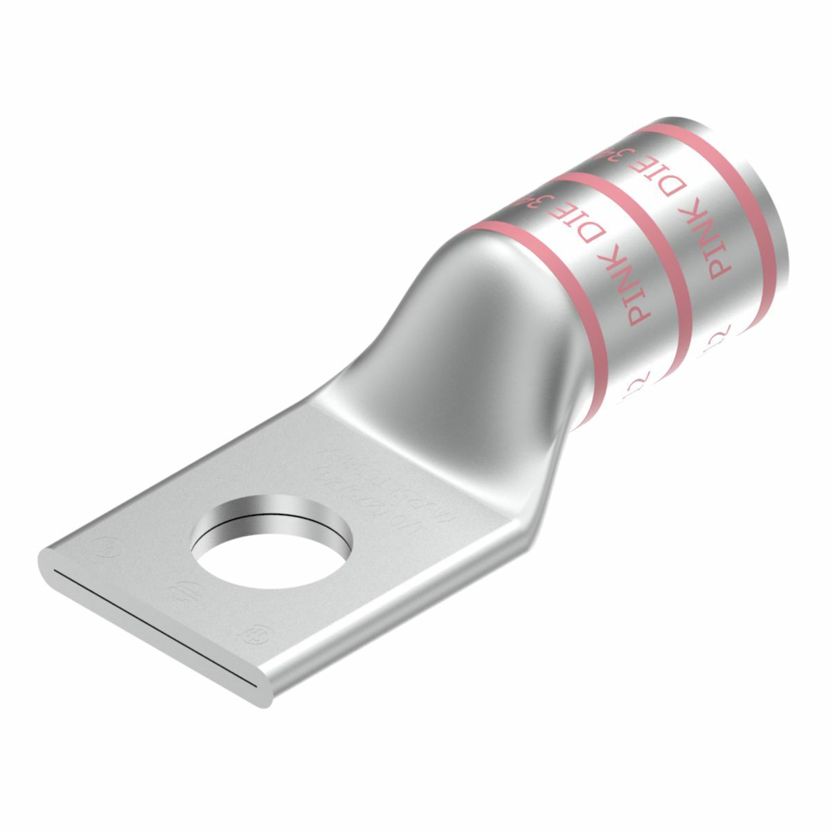 YAV25LTC38FX YAV-L-FX 1-Hole Compression Lug With Inspection Window, 1/0 AWG Flexible/Stranded Copper Conductor, Die Code: 12, 3/8 in Stud, Copper