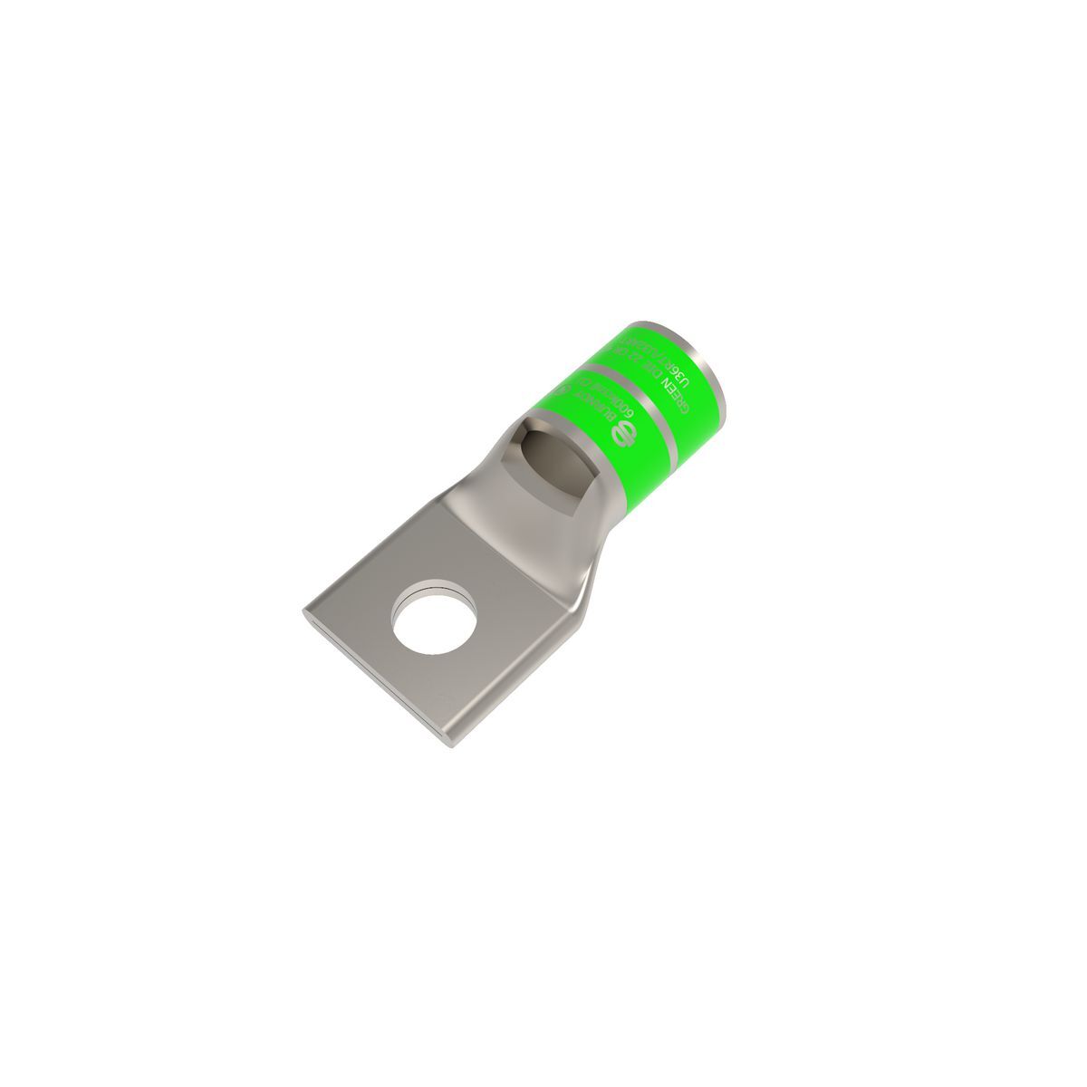 YA36L YA-L 1-Hole Compression Lug With Inspection Window, 600 kcmil Stranded Copper Conductor, Die Code: 22/472, 5/8 in Stud, Copper