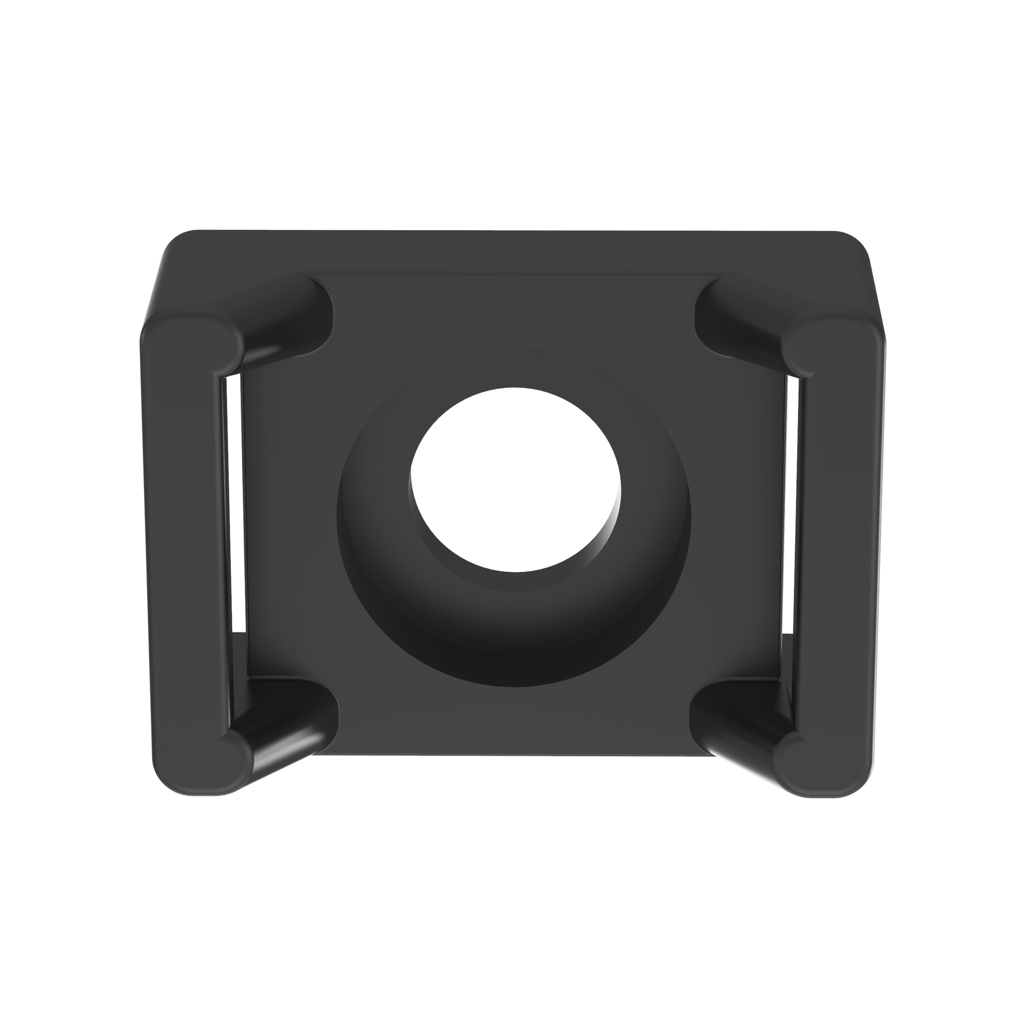 TM3S25-M30 Heat Stabilized Cable Tie Mount, Threaded Mount, Nylon 6.6, Black