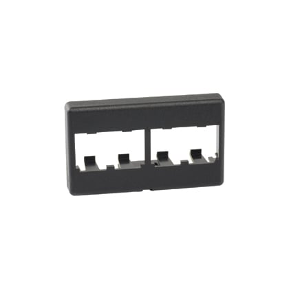 CFFP4BL Mini-Com PanNet Space Modular Furniture Faceplate, 1 Gang, 4 Ports, Mini-Com Module, Snap-Fit Mount, ABS