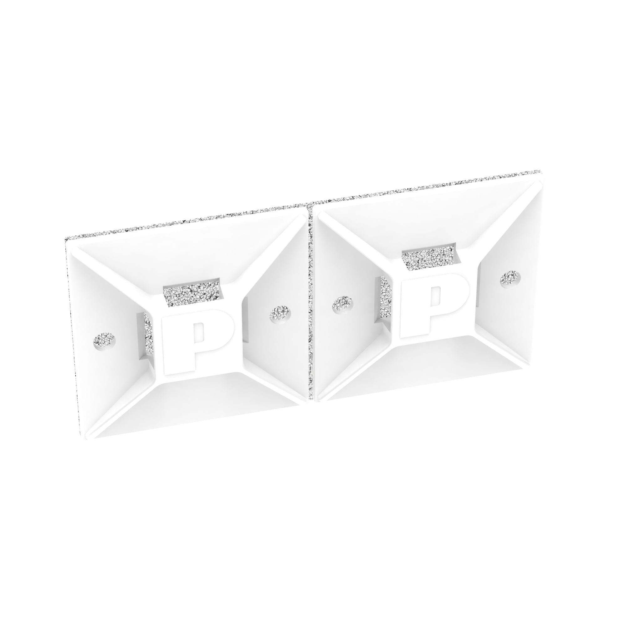 ABM3H-A-L Cable Tie Mount, 4-Way, Rubber Adhesive Tape Mount, 0.35 in W Tie, Nylon 6.6, White