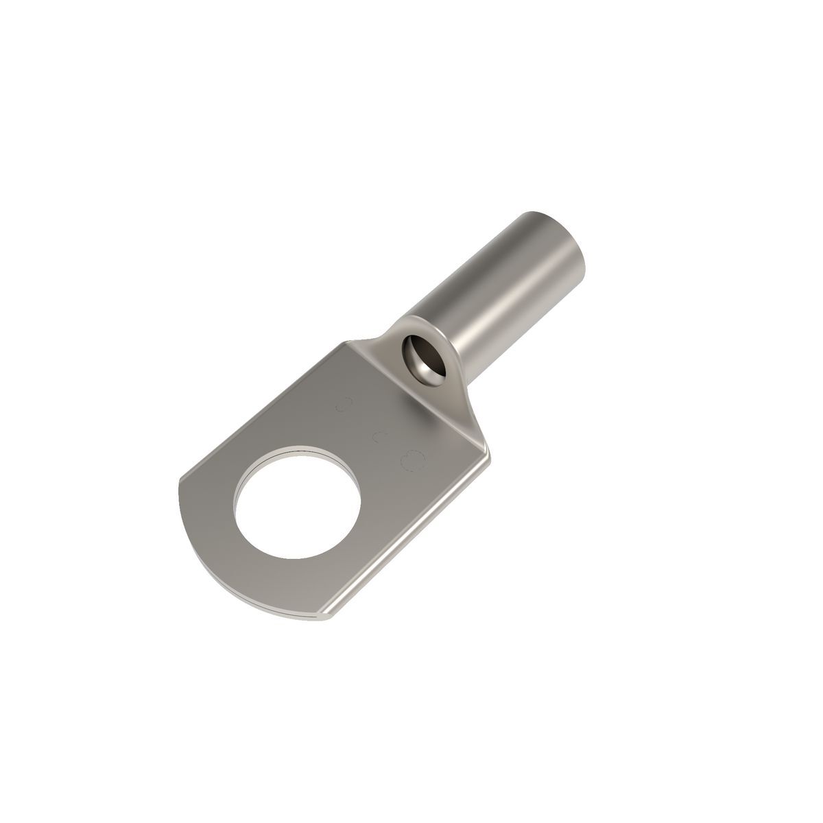 YAV10BOX YAV 1-Hole Heavy Duty Uninsulated Compression Lug With Inspection Window, 12 to 10 AWG Solid/Stranded Copper Conductor, Die Code: 2, #8 to #10 Stud, Electro-Tin Plated Copper